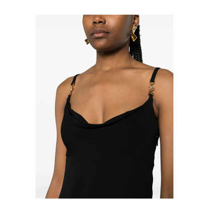 Medusa 95 La Greca Mini Dress In Black