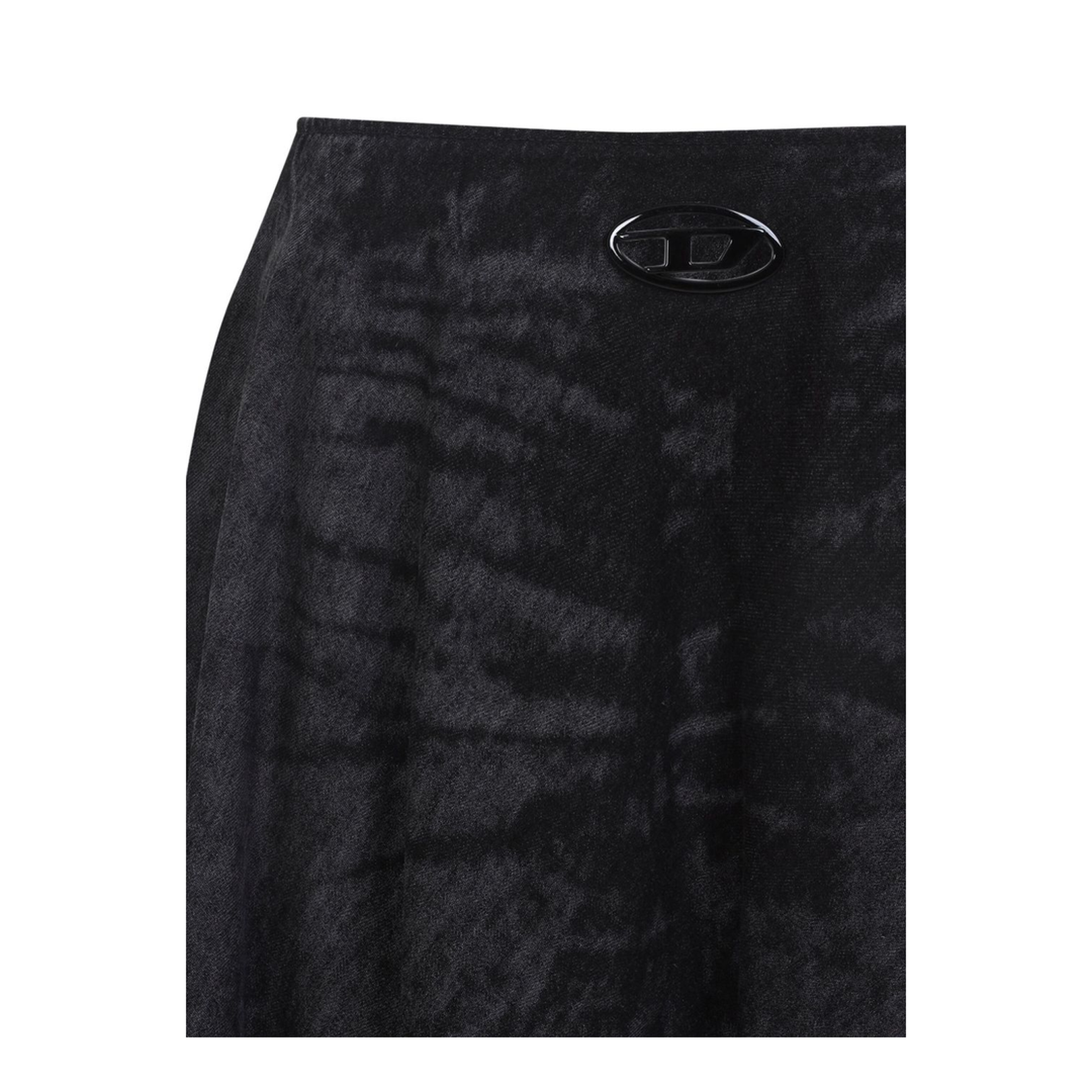 Full Skirt in Lasered Cotton-Hemp Denim