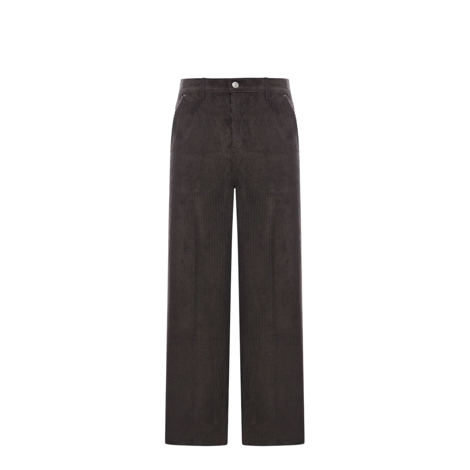Anthracite Cotton Corduroy Large Fit Trousers