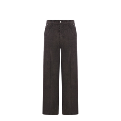Anthracite Cotton Corduroy Large Fit Trousers