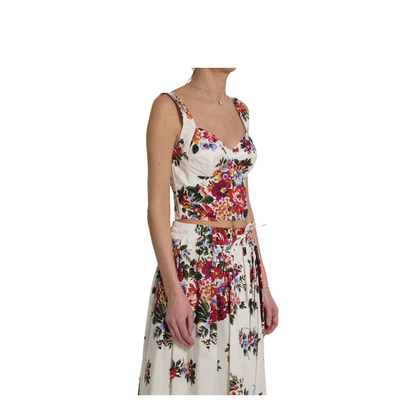 Bustier Top with Floral Print