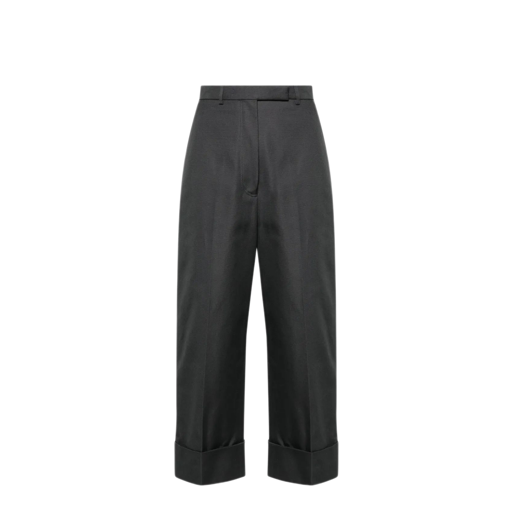 MAYFEYR - Thom Browne - High Waisted Straight Leg Trouser In Organic Cotton Canvas - FTC444UF0345025