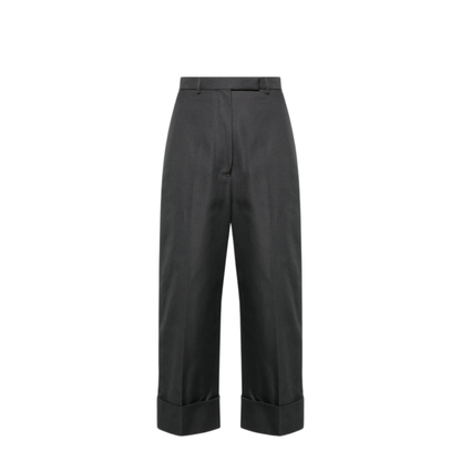 MAYFEYR - Thom Browne - High Waisted Straight Leg Trouser In Organic Cotton Canvas - FTC444UF0345025