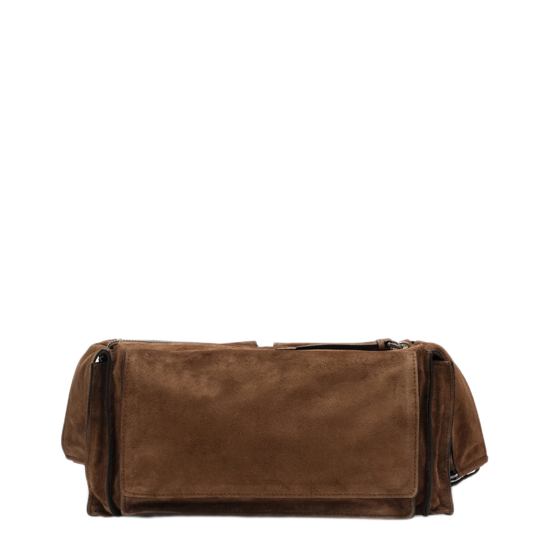 MAYFEYR - Miu Miu - Utilitaire Crossbody Bag In Cocoa Suede - 5BC205POO2CSSF0324