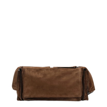 MAYFEYR - Miu Miu - Utilitaire Crossbody Bag In Cocoa Suede - 5BC205POO2CSSF0324