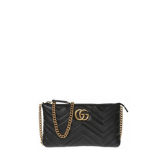 GG Marmont Wallet On Chain, Gold Hardware