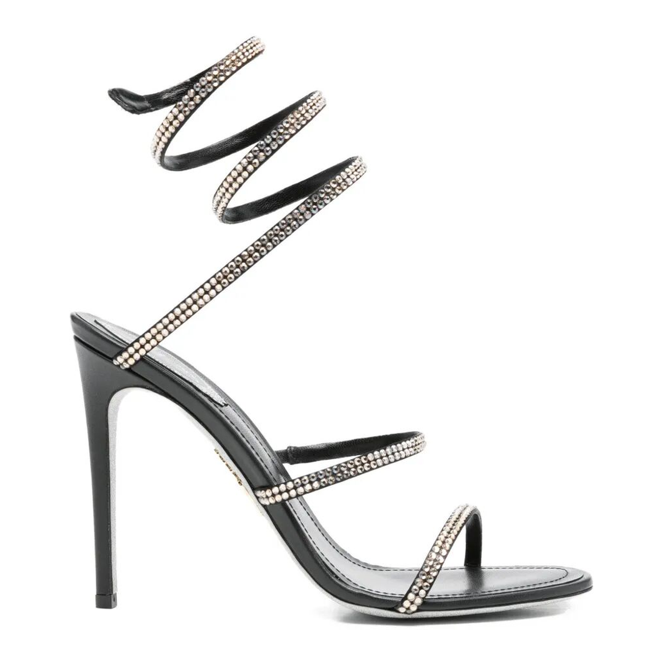 MAYFEYR - Rene Caovilla - Cleo 105 Black And Gold Sandals - C12369105RN01V227BLACKGOLDEN