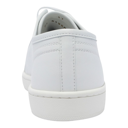 Gym Sneakers in Smooth Leather in White