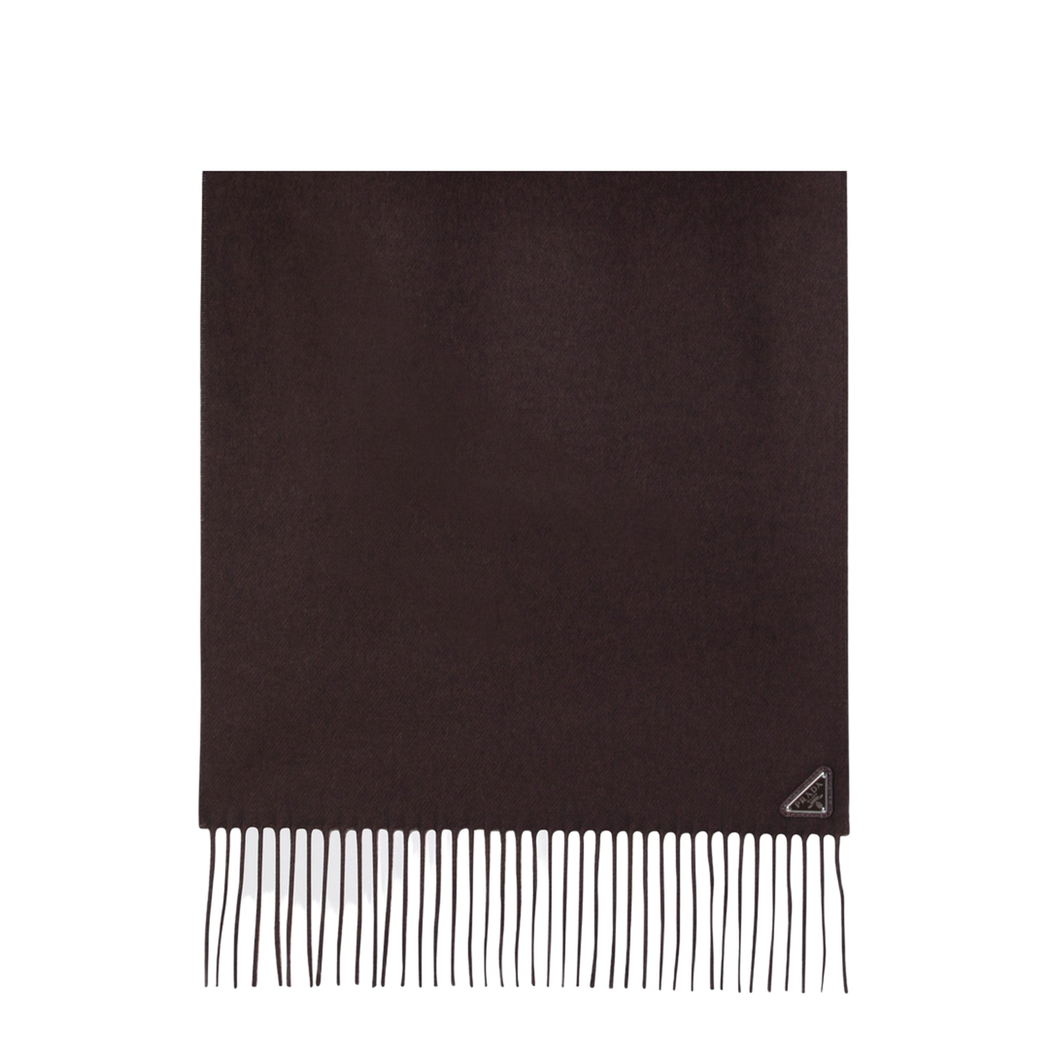 Brown Silk and Cashmere Scarf