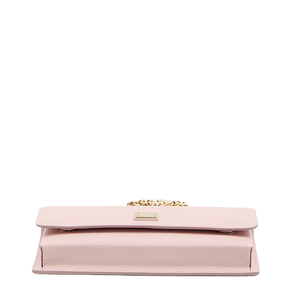Pink Mini Bag in Dauphine Leather with Logo Tag