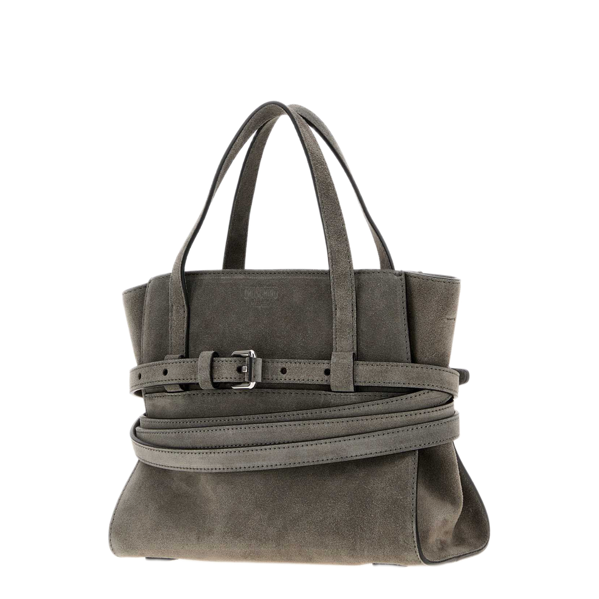 MAYFEYR - Moschino - Grey Suede Tie Me Handbag - MC4011PP1POF002A