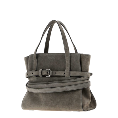 MAYFEYR - Moschino - Grey Suede Tie Me Handbag - MC4011PP1POF002A
