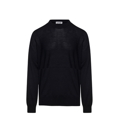 Black Crewneck Wool Knit