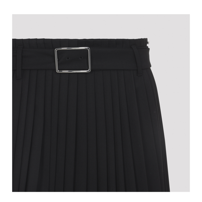 MAYFEYR - Sportmax - Panteon Black Wool Midi Skirt - 2612101081600002