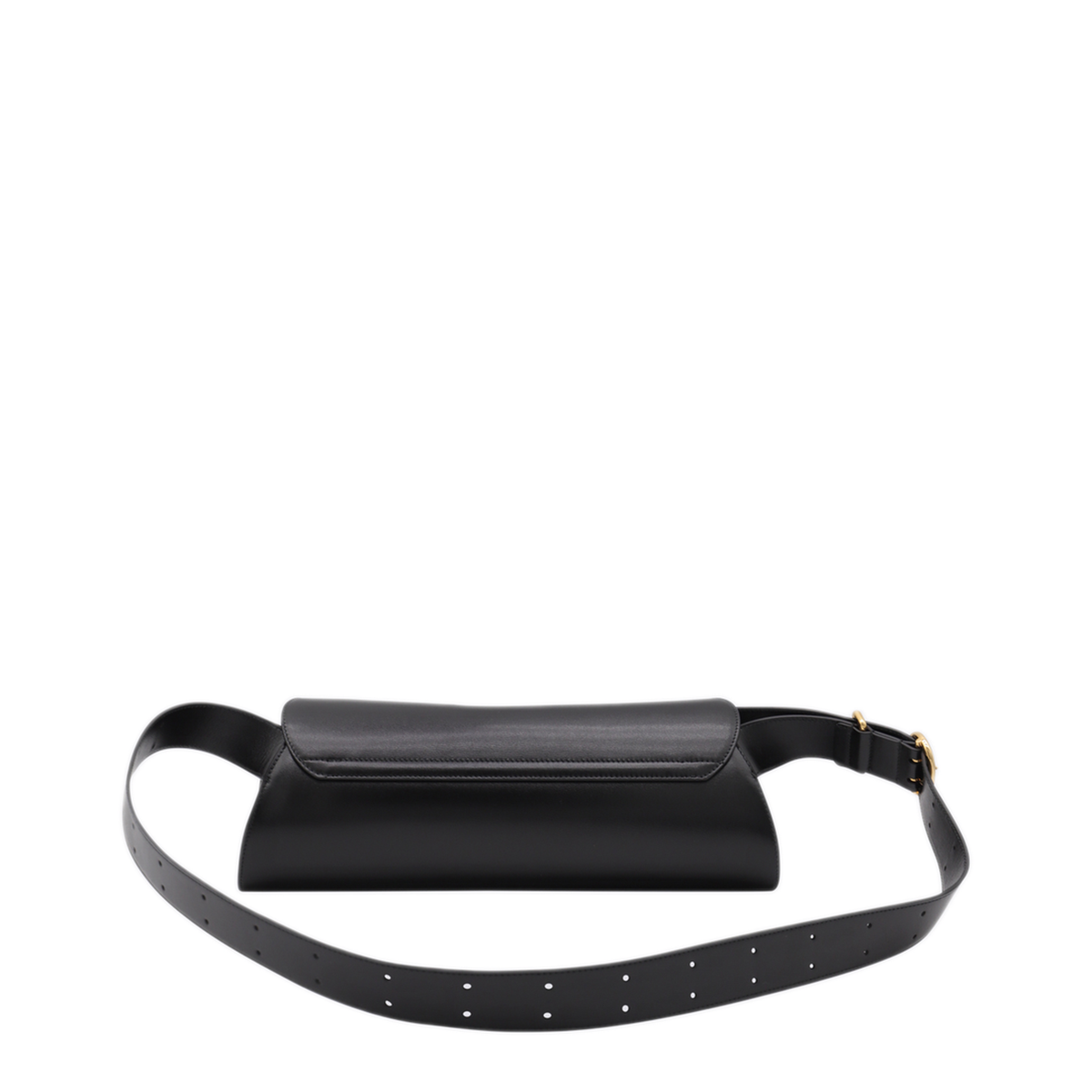 Cannolo Grande Calfskin Shoulder Bag - Black