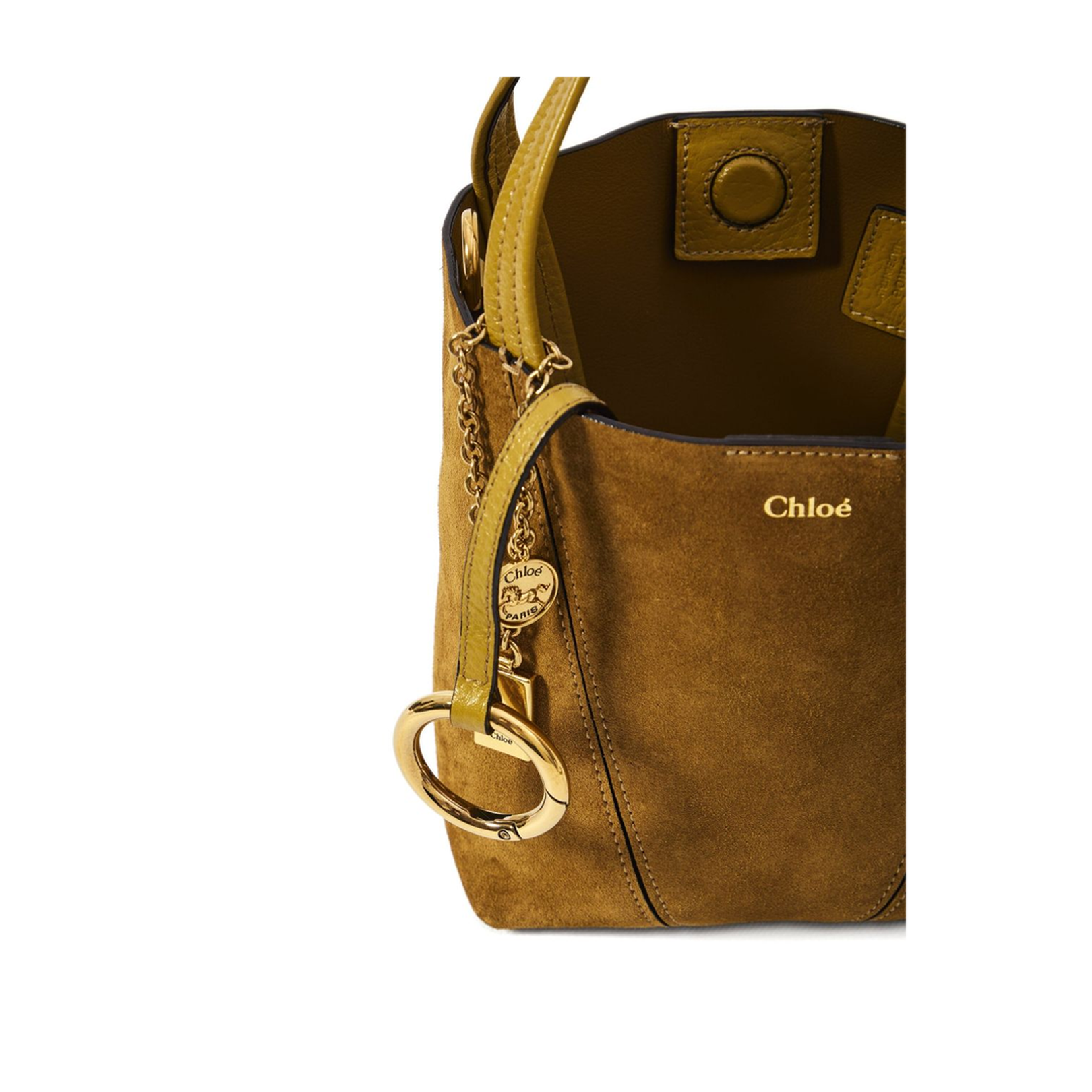 Small Spin Tote Bag in Suede Leather
