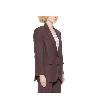 Aubergine Viscose Blend Blazer