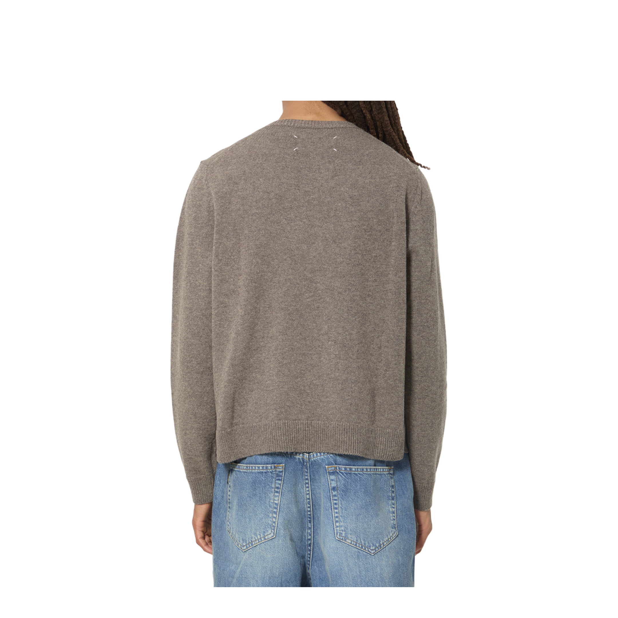MAYFEYR - Maison Margiela - Virgin Wool Crewneck Sweater In Fused Knit - S50HL0086M13304812F