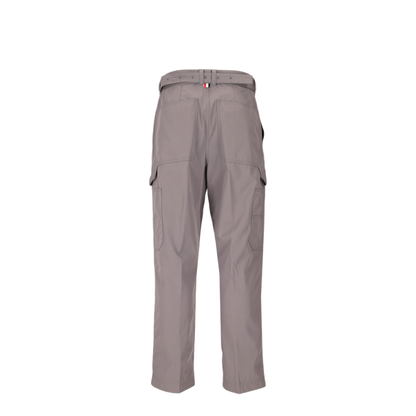 MAYFEYR - Thom Browne - Carpenter Pants W/ Detachable Belt In Wrinkle Free Cotton Suiting - MTU347AF1063035
