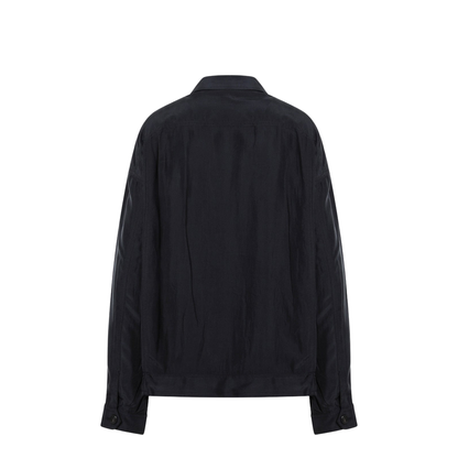 Blue Silk Blouson