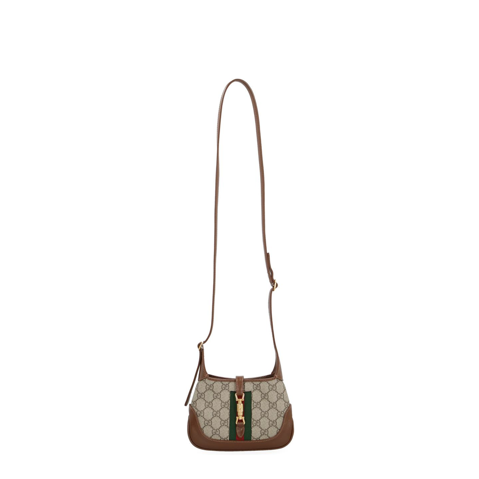 Ophidia Canvas Shoulder Bag - Brown