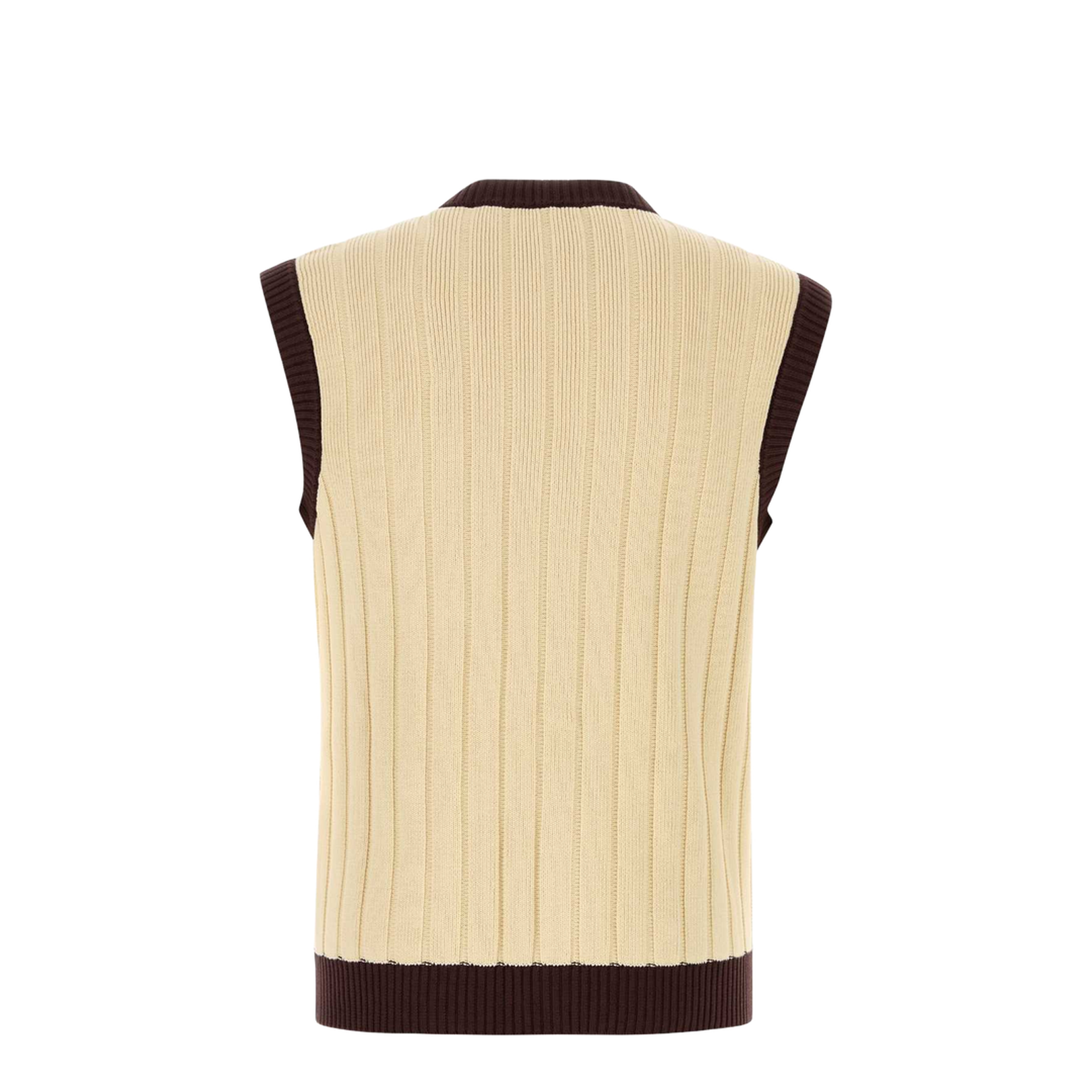 Cream Cotton Vest In Neutral