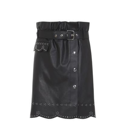 MAYFEYR - Marni - Black Leather Midi Skirt - GOMX0883UXULA77200N99