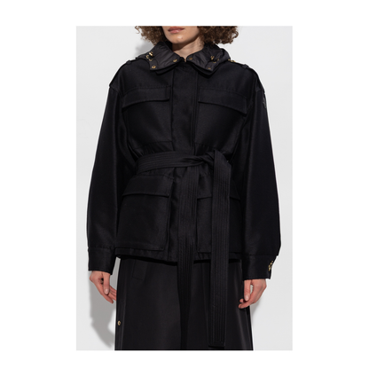 Black Essalois Hooded Down Field Jacket