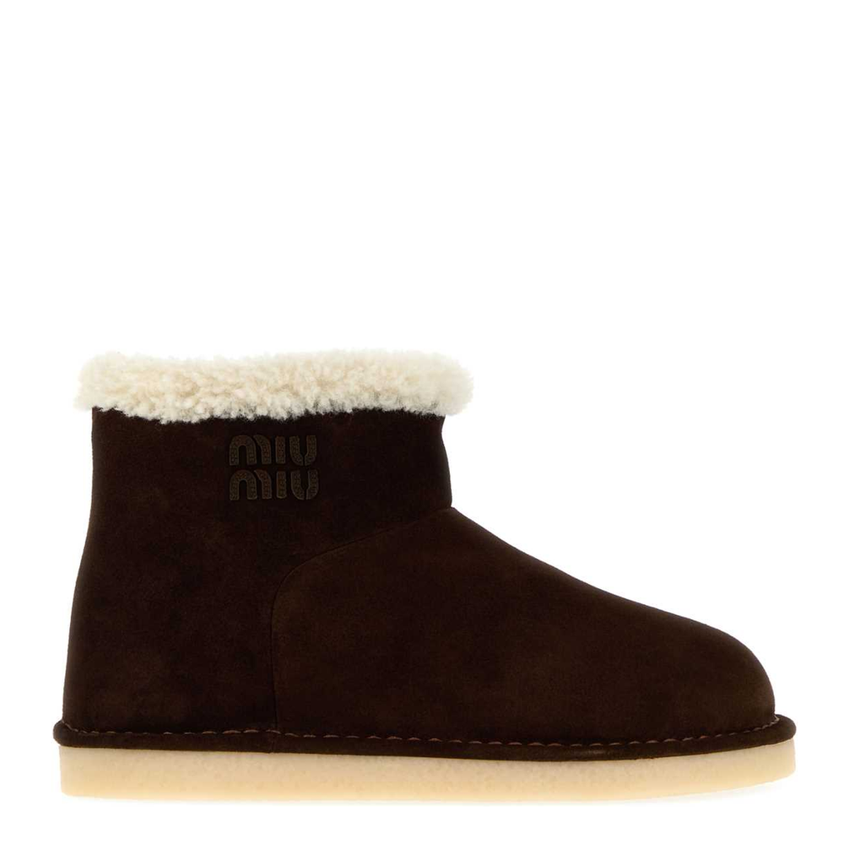 MAYFEYR - Miu Miu - Dark Brown Suede Ankle Boots - 5T515EFZF15Z0GF0003