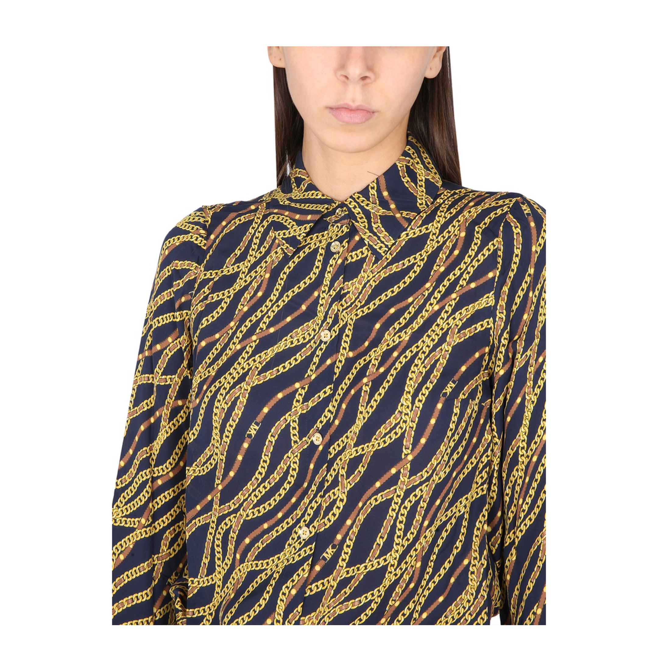 MAYFEYR - MICHAEL BY MICHAEL KORS - Silk Blend Shirt - MS340A68EE409MIDNIGHTBLUE