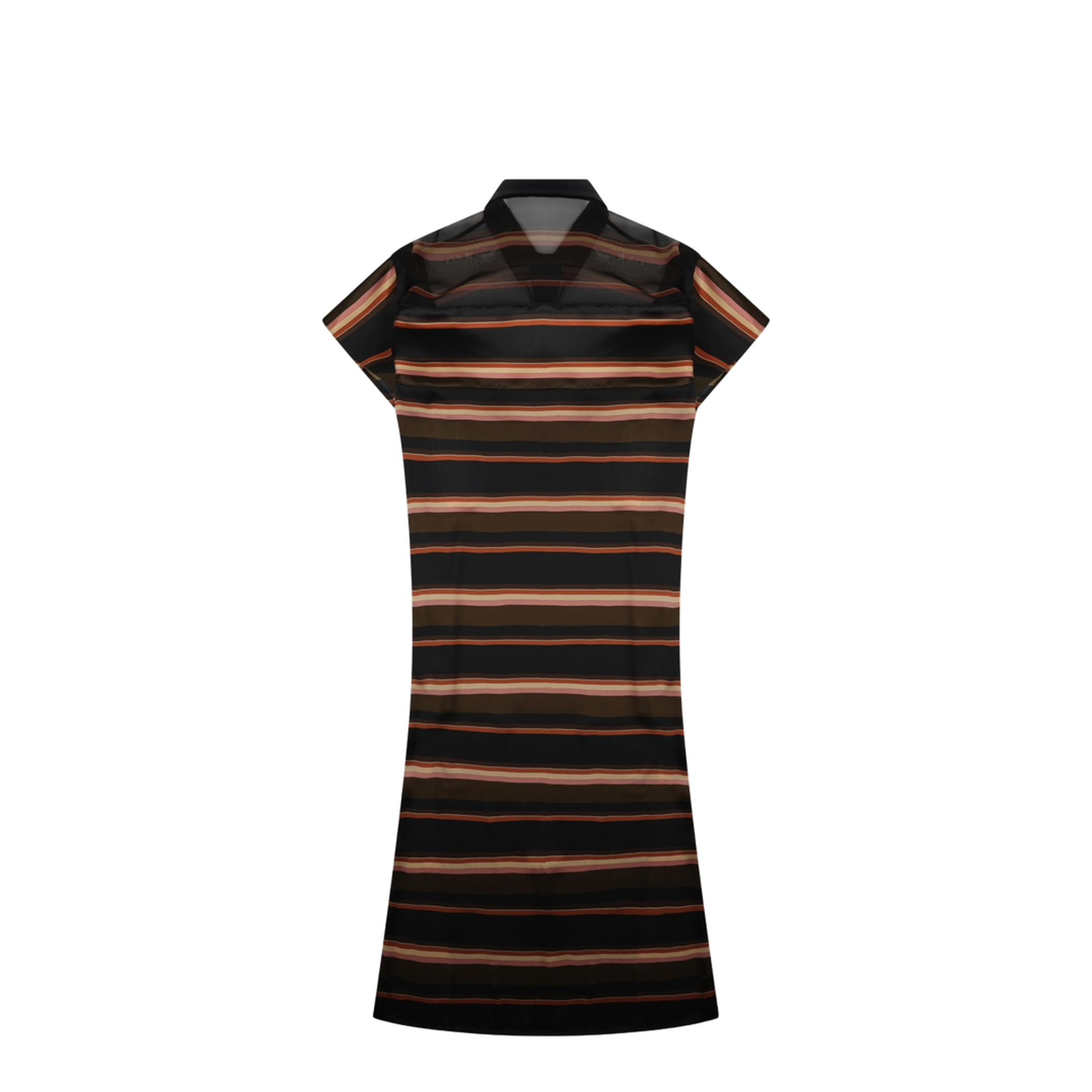MIDI DRESS WITH HORIZONTAL STRIPE PRINT