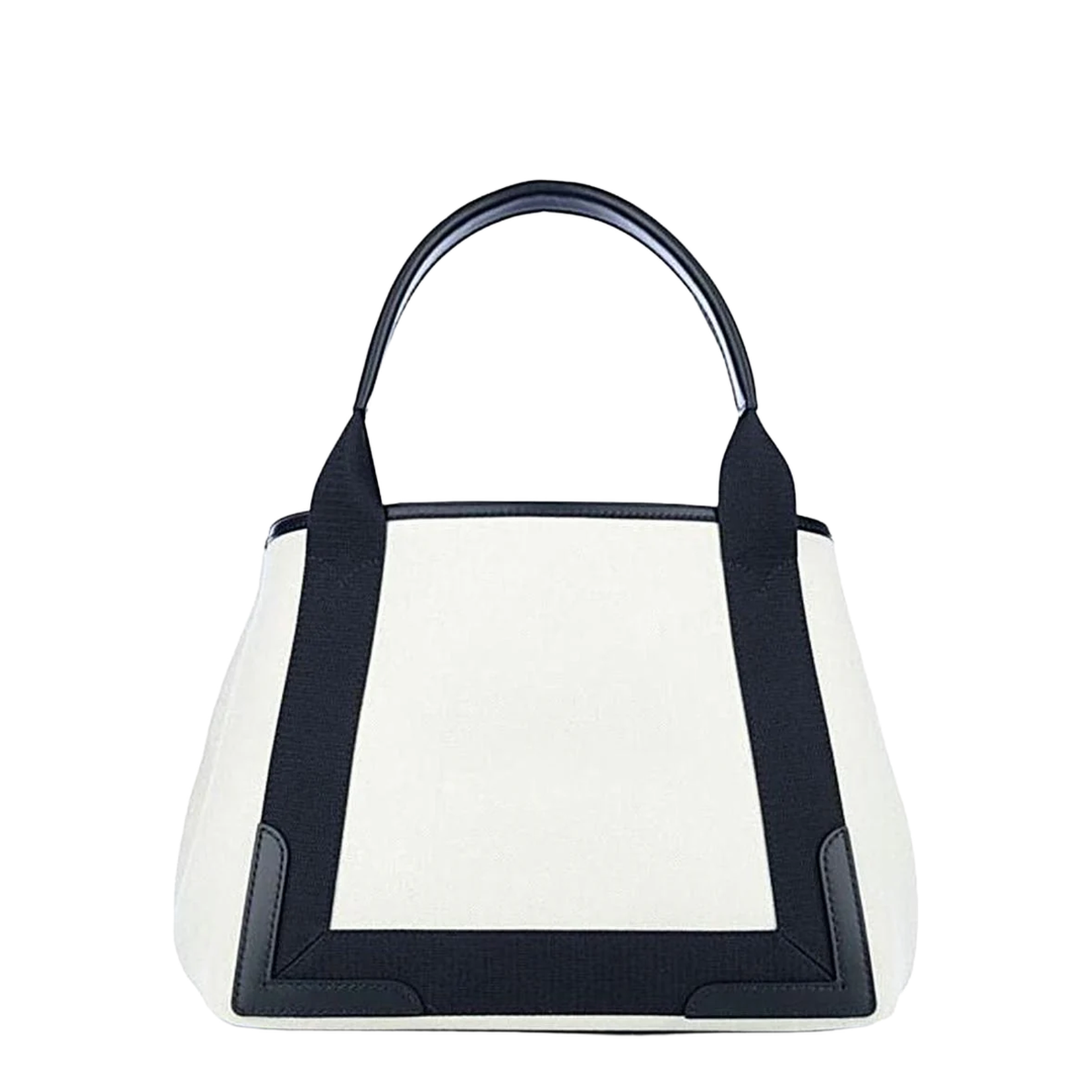 Navy Cabas Small in Beige