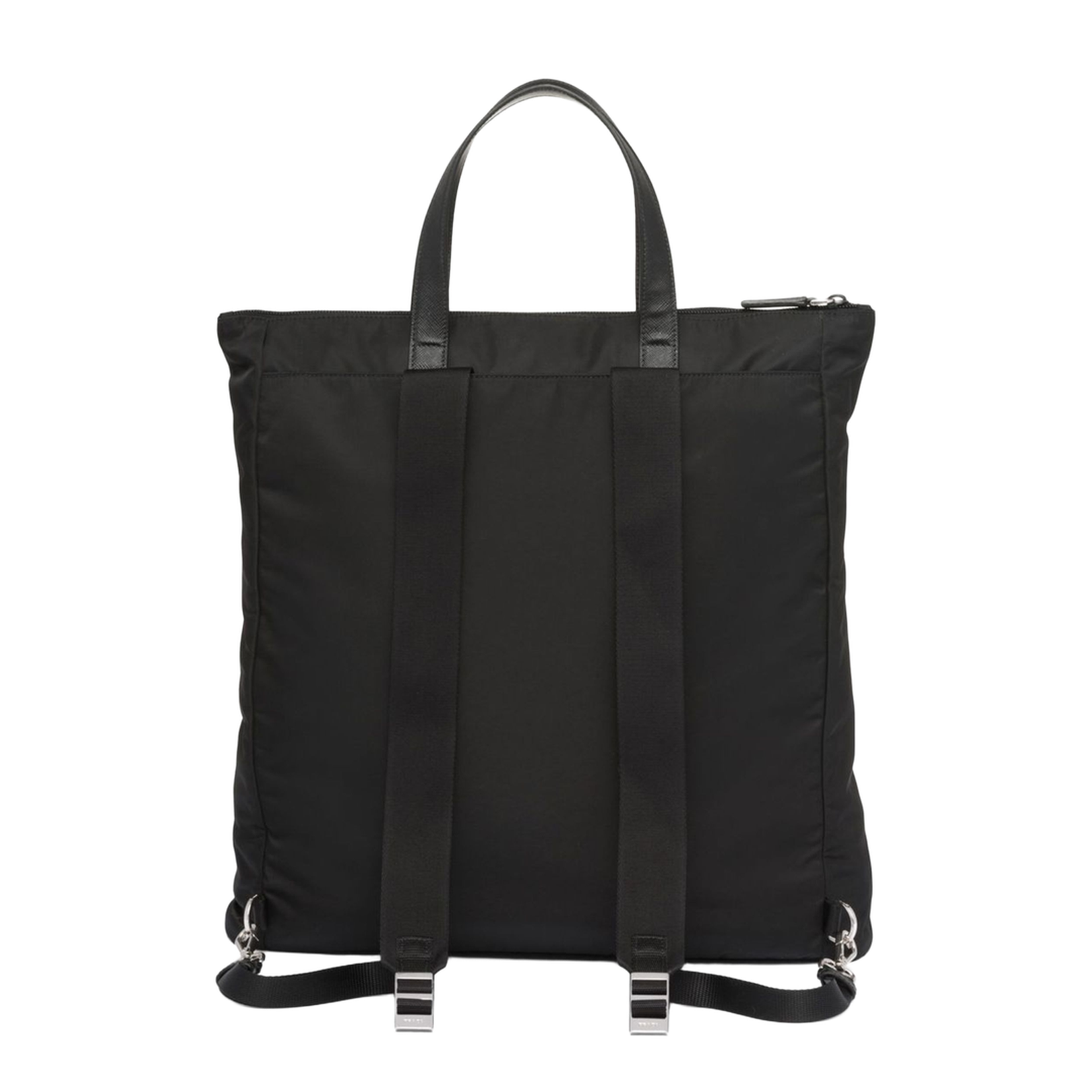 Re-Nylon and Saffiano Leather Tote Bag