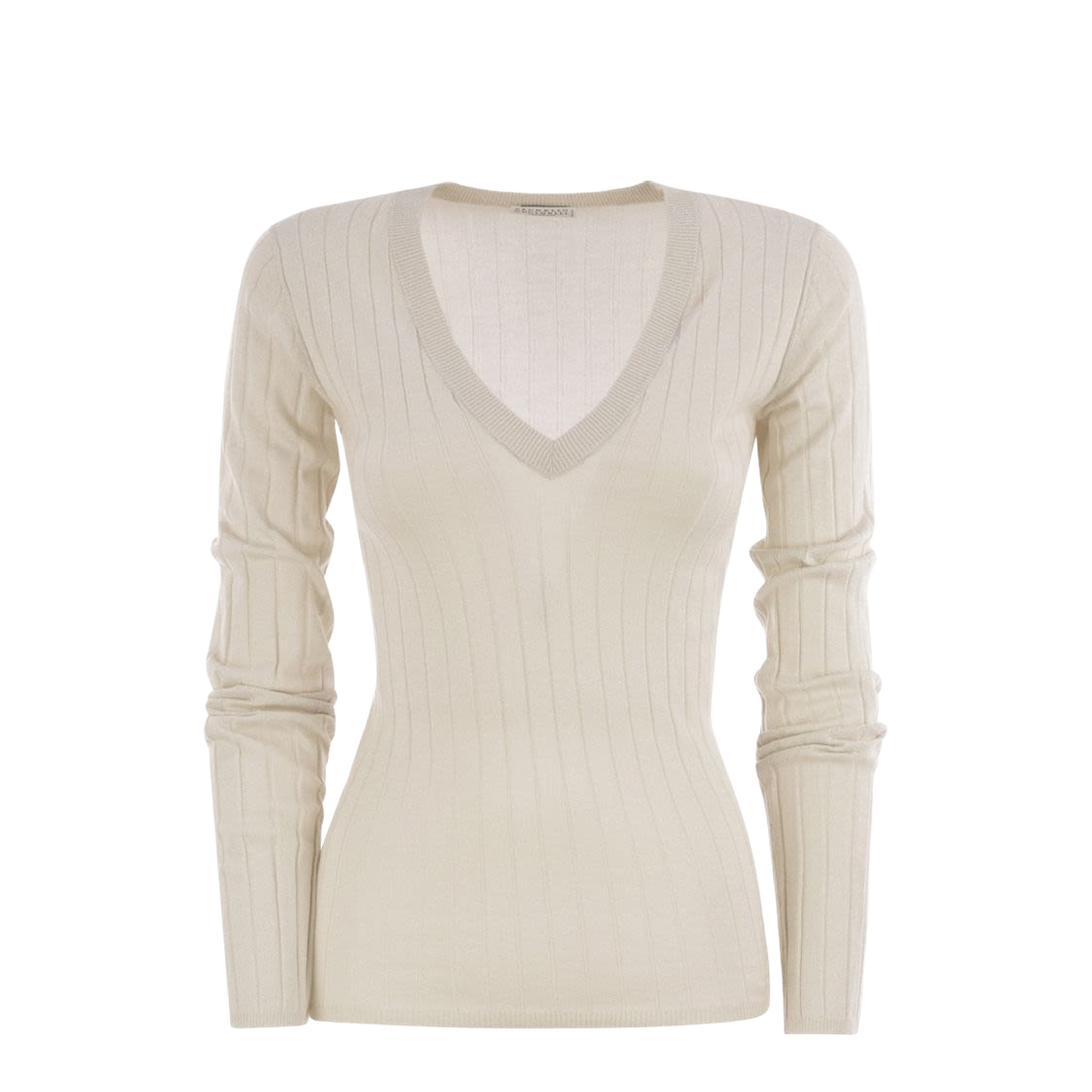 Lightweight Cashmere and Silk Broad Rib Sweater