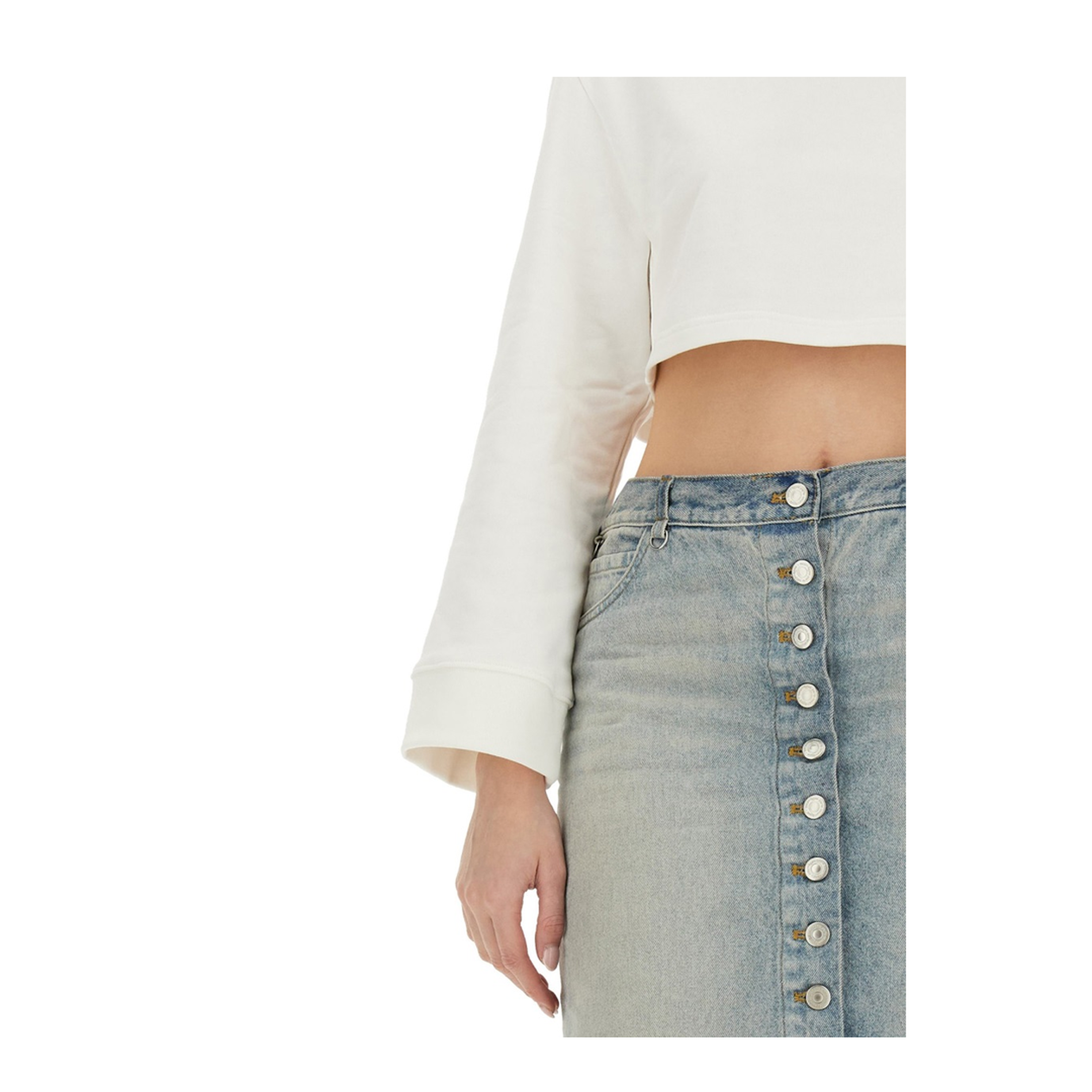 MAYFEYR - Courreges - Cropped Sweatshirt - 124JSW009JS01200001