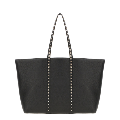 Rockstud Leather Tote Bag