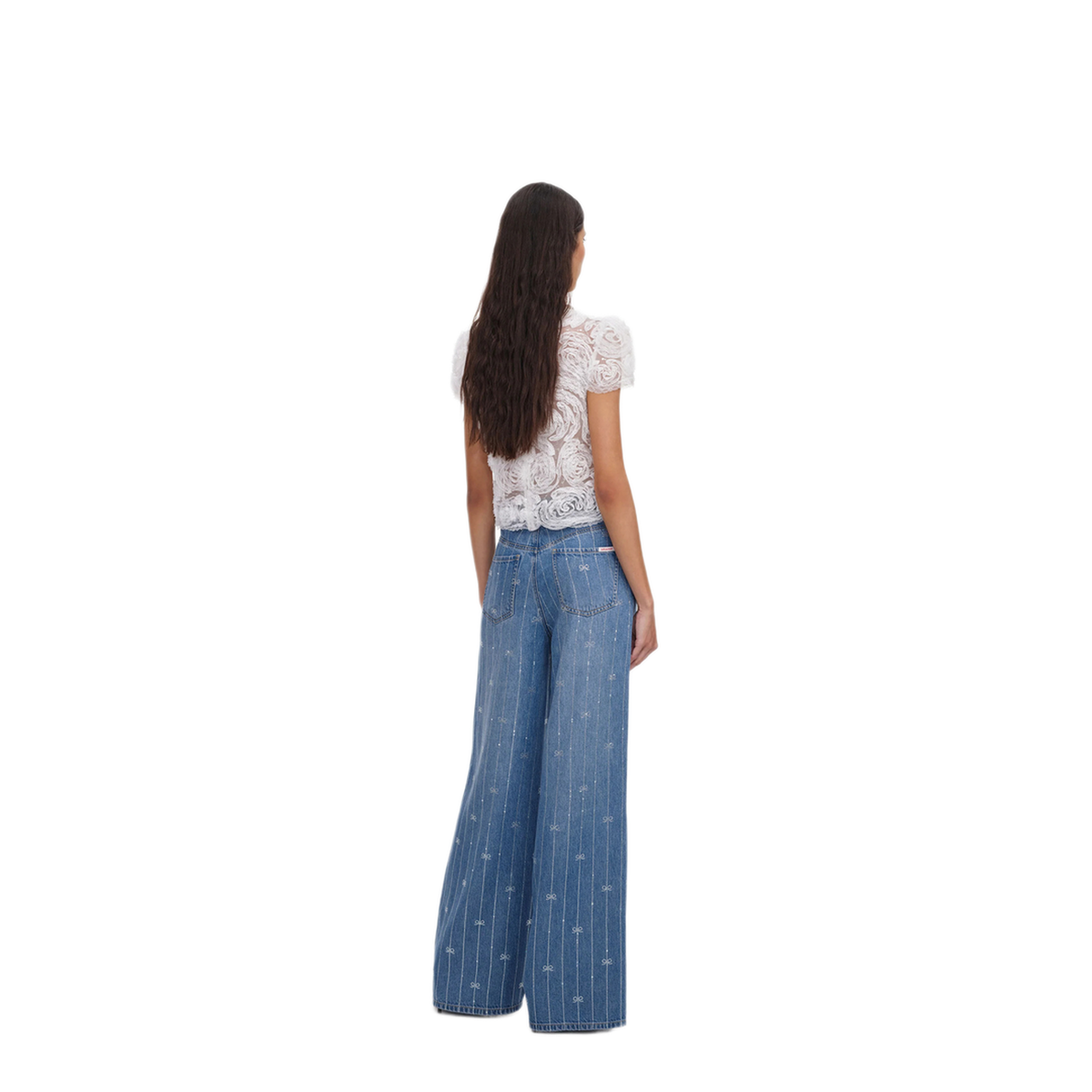 MAYFEYR - Self Portrait - Jeans In Denim With Strass - PF26826PBBLBLUE