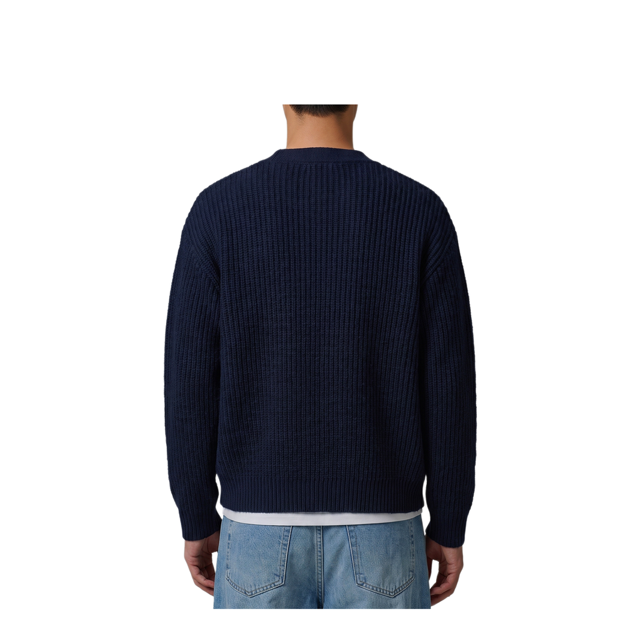 MAYFEYR - Roberto Collina - Navy Blue Wool Cardigan - 263MYB2511010