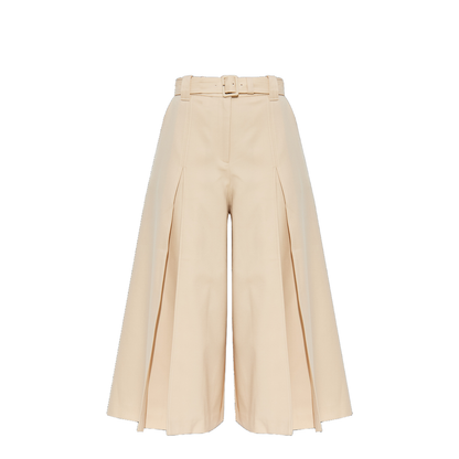 Wool Wide-Leg Trousers with Slit