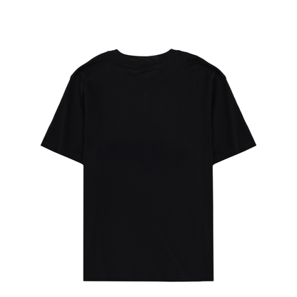 Black Logo-Embroidered Boyfriend T-Shirt