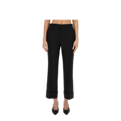Wool Pleat-Front Trousers