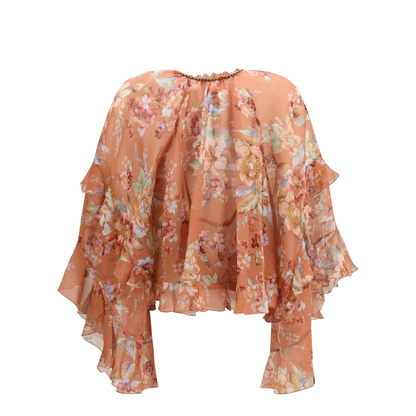 Cinnamon Awaken Ruffle Blouse