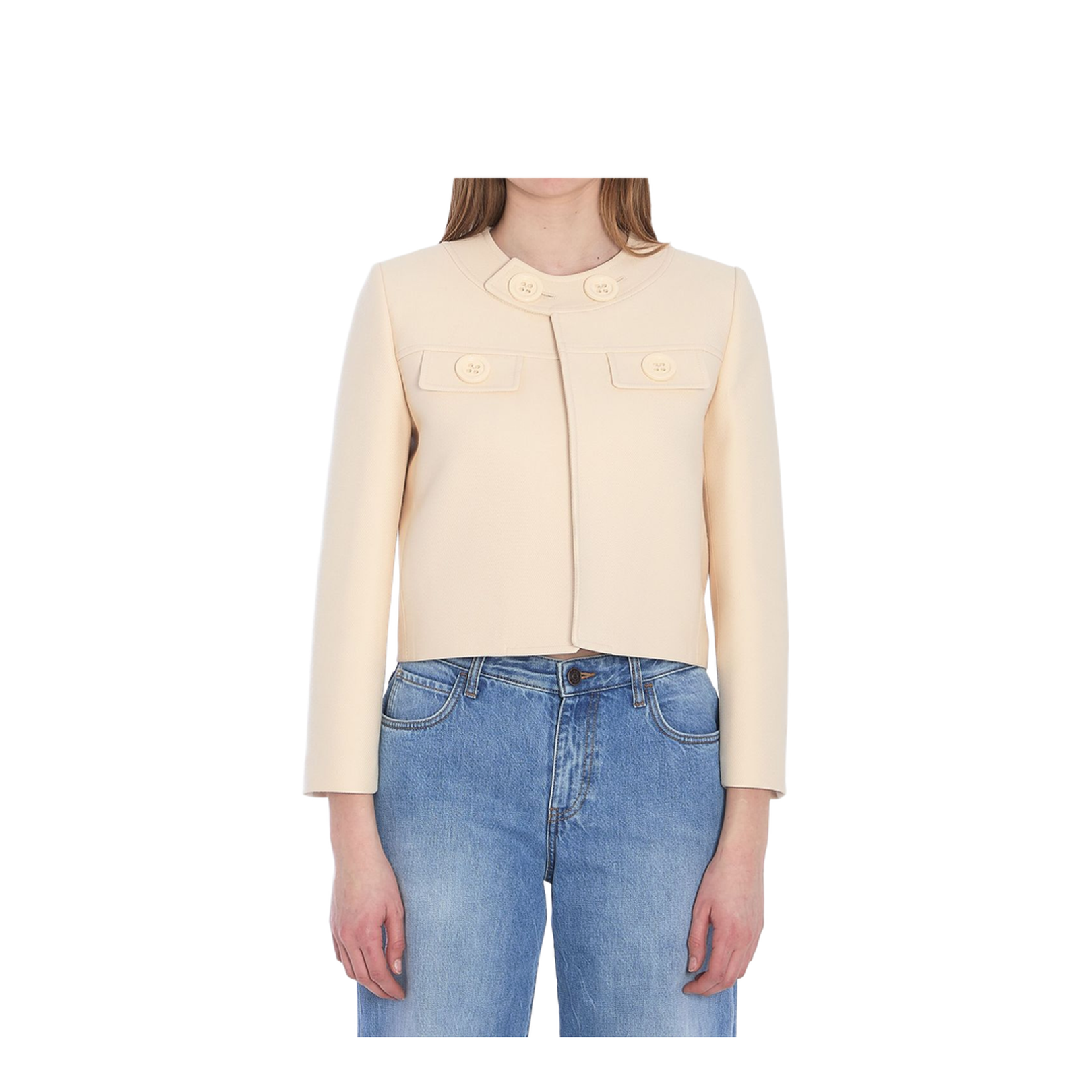 Brompton Jacket in Wool Silk Gabardine