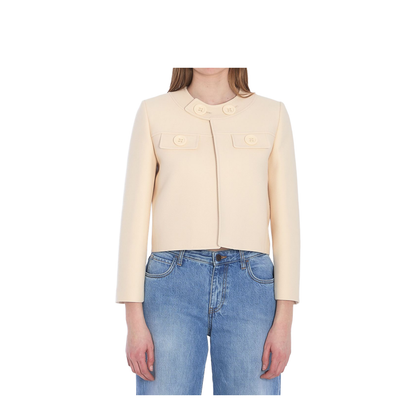 Brompton Jacket in Wool Silk Gabardine