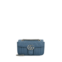 GG Marmont Mini Shoulder Bag, Silver Hardware