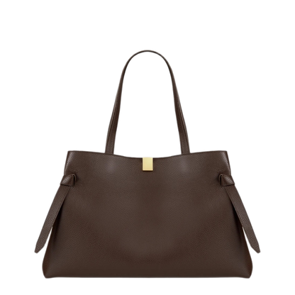 MAYFEYR - Yuzefi - Tote Bag Gyoza In Leather - GYOZATOTEPEBBLEGRAINLEATHERESPRESSO
