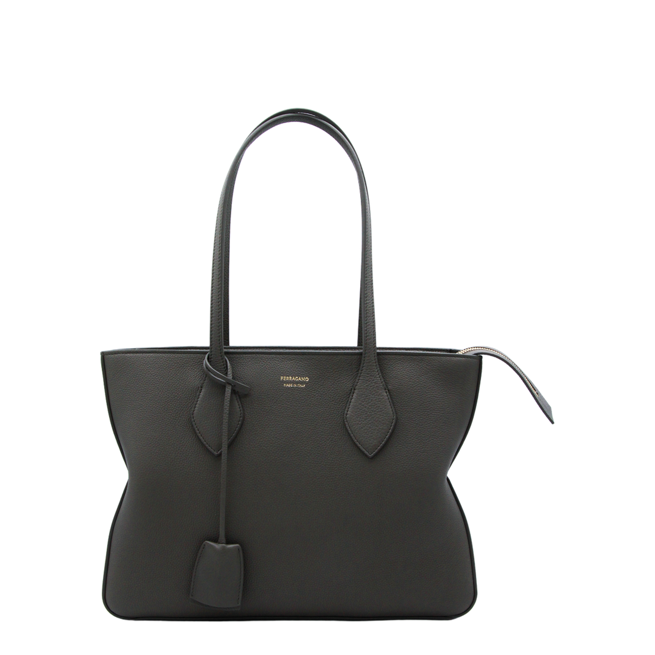 Star Tote Small Calfskin Tote - Black
