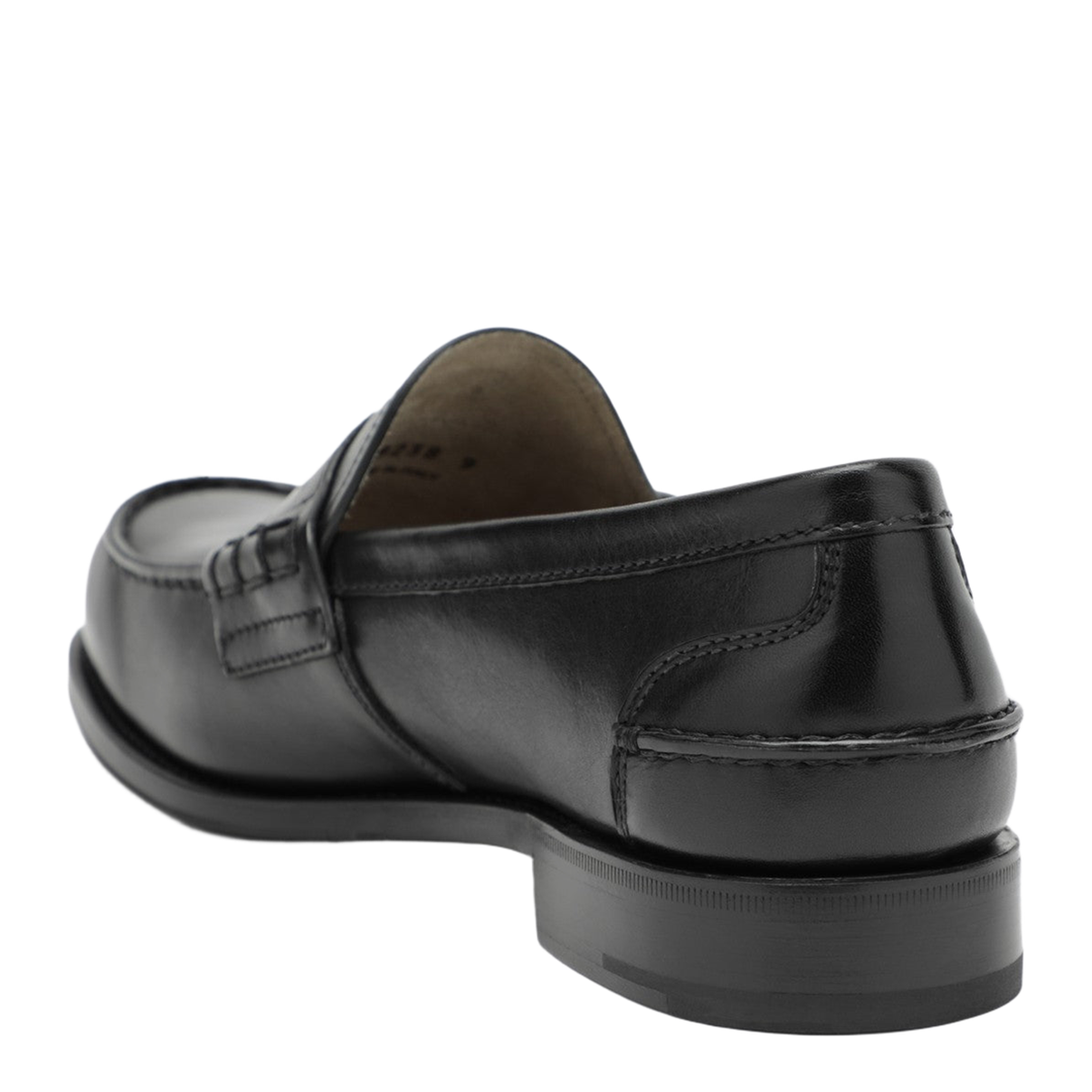 Black Brushed Leather Loafers