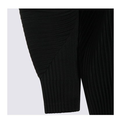 Pleated Sweatshirt with Buttons