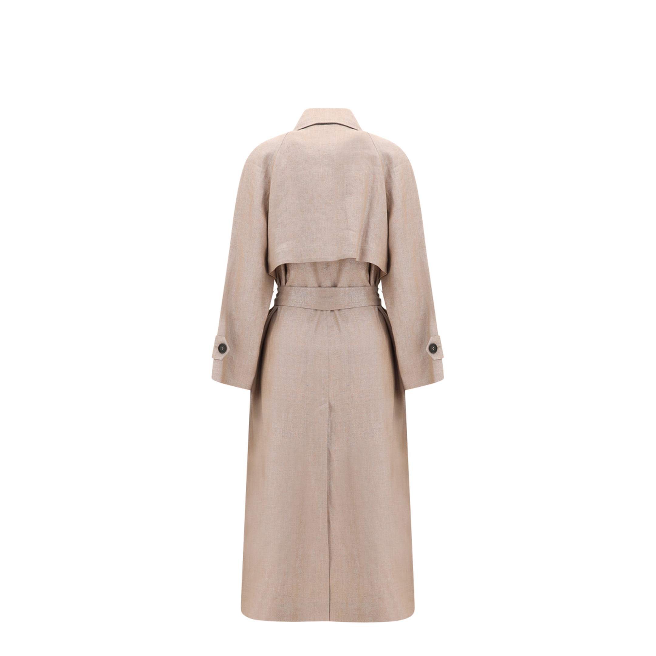 MAYFEYR - Brunello Cucinelli - Linen Trench Coat With Lurex - MH5269873